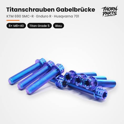 Gabelbrücke 8× M8×40, Blau