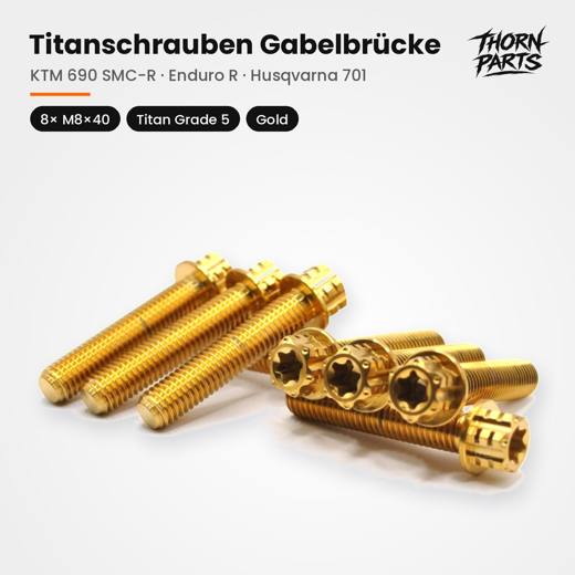 Gabelbrücke 8× M8×40, Gold