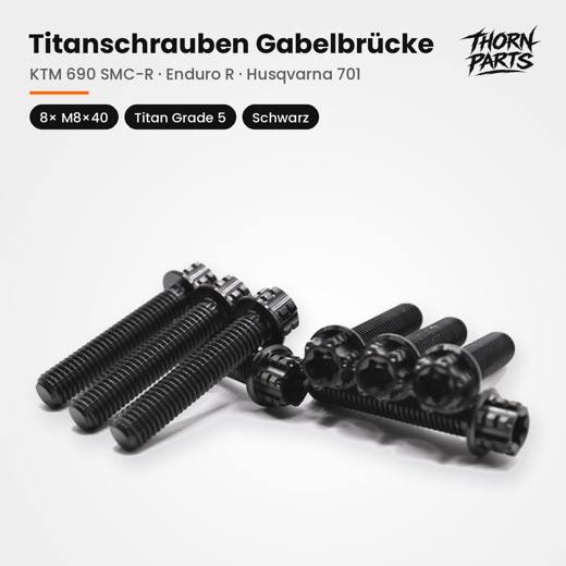 Gabelbrücke 8× M8×40, Schwarz